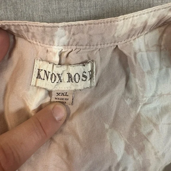 Knox Rose Beige and White Tie-Dye Dress - Picture 3 of 5